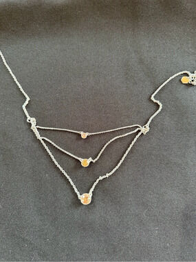 Touchstone Crystal by Swarovski Triple Play Layered Necklace in Harvest BNIB